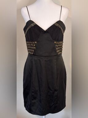 Wish Australia Women’s Medium Black Spaghetti Strap Mini Dress Embellishments